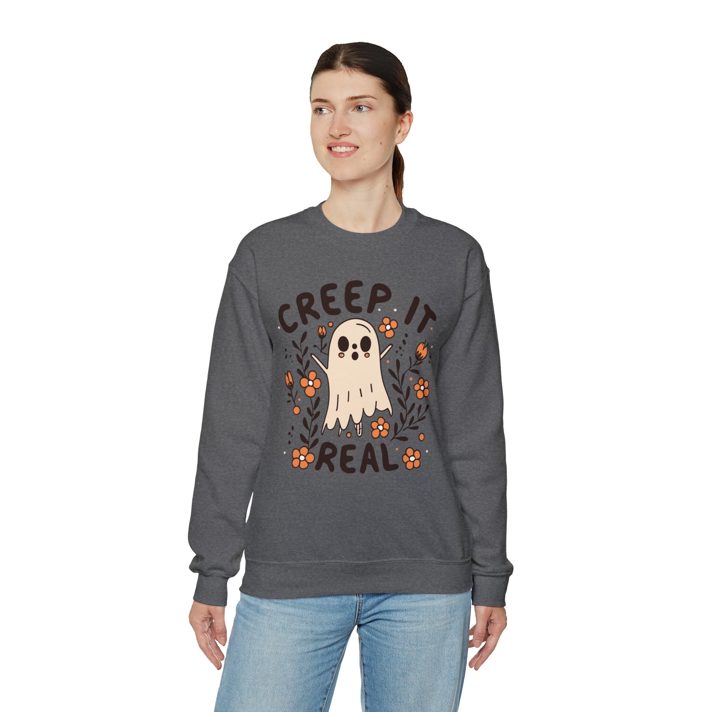 Creep It Real Sweatshirt, Spooky Season Halloween Sweatshirt, Winter Sweatshirt, Spooky Sweatshirt, Halloween Gifts