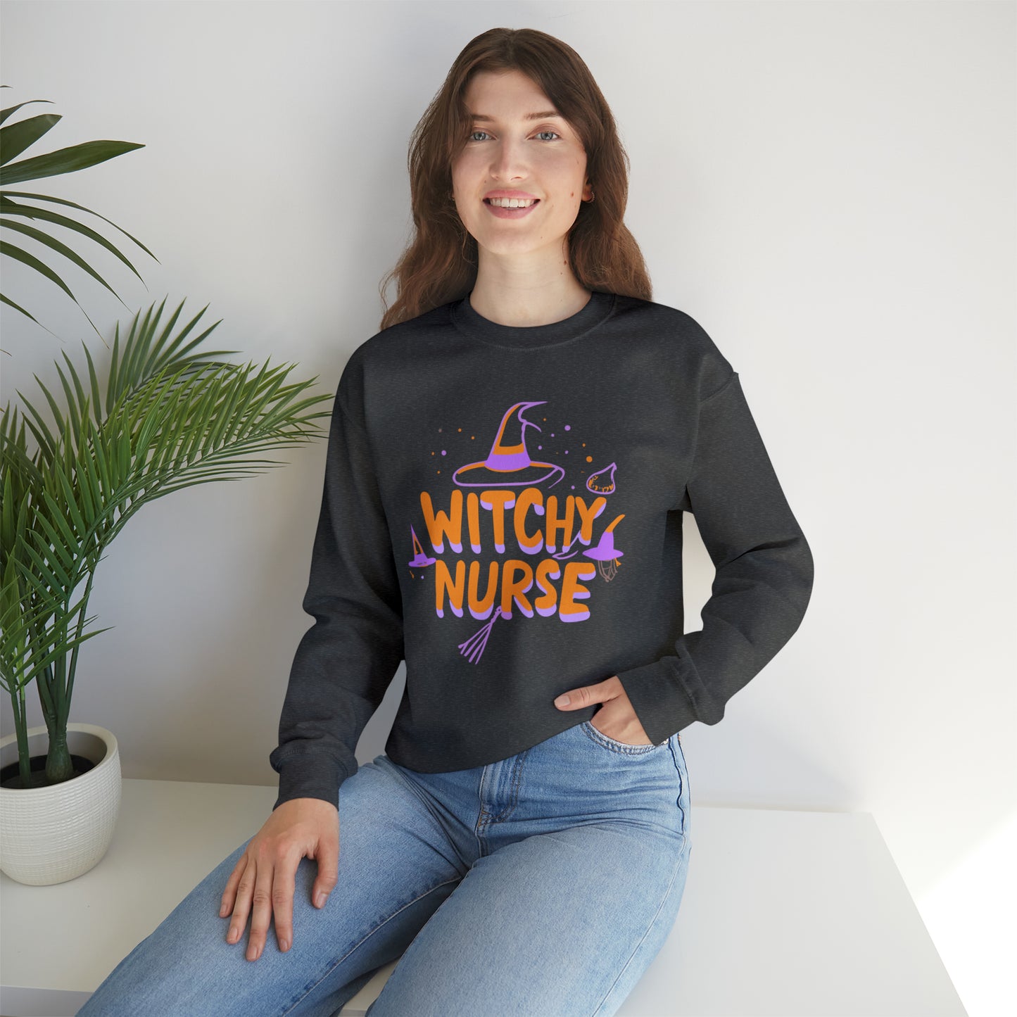 Witchy Nurse Halloween Sweatshirt, Spooky Season Halloween Sweatshirt, Winter Sweatshirt, Spooky Sweatshirt, Halloween Gifts