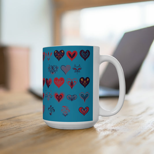 Valentine's day, colorful Ceramic Mug15oz