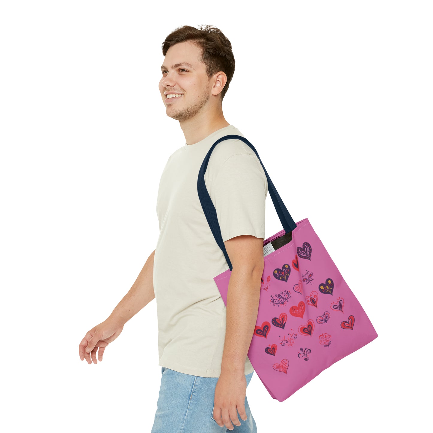 Valentine's light pink Tote Bag (AOP)