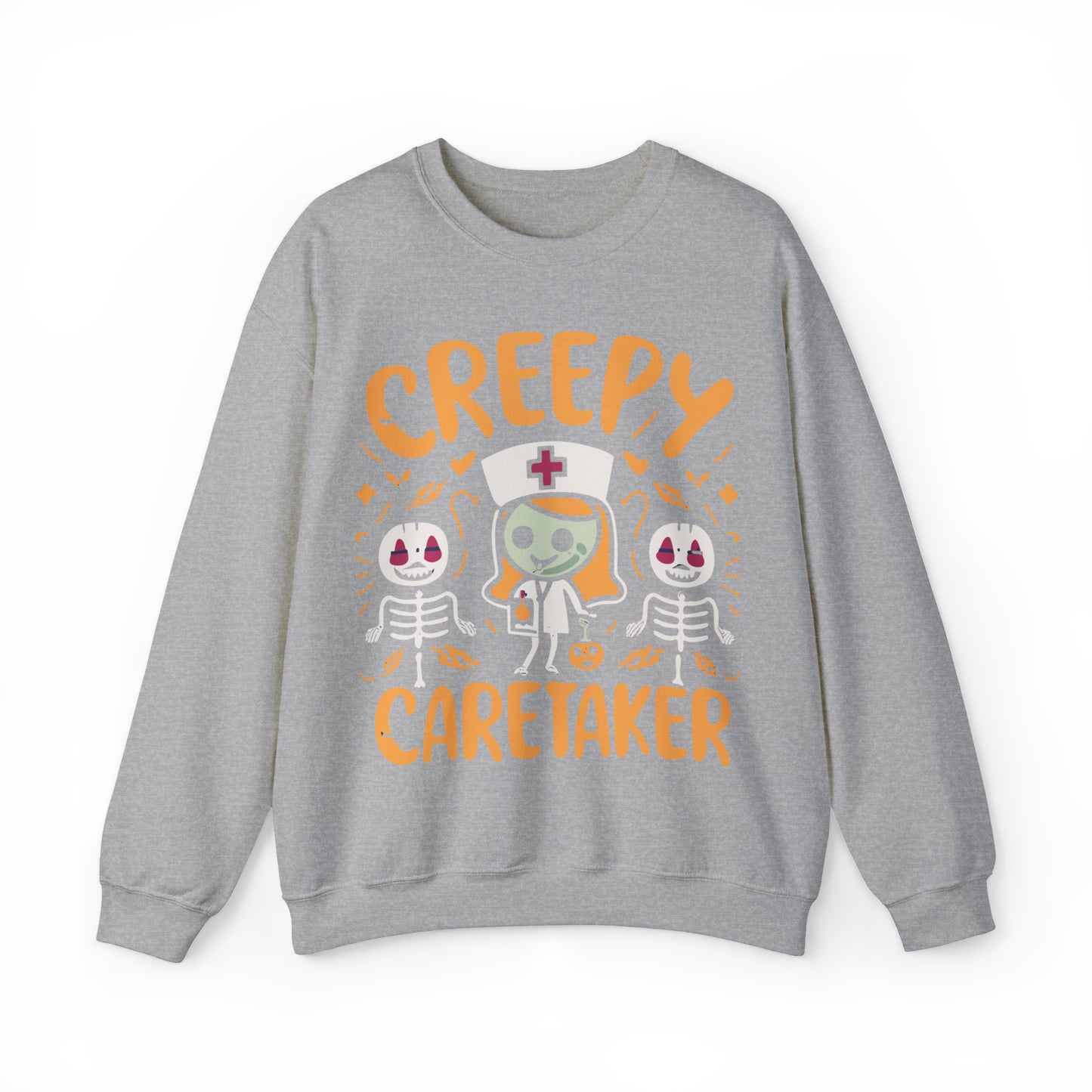 Creepy Caretaker Nurse Halloween Sweatshirt, Spooky Season Halloween Sweatshirt, Halloween Costume, Spooky Sweatshirt, Halloween Gifts