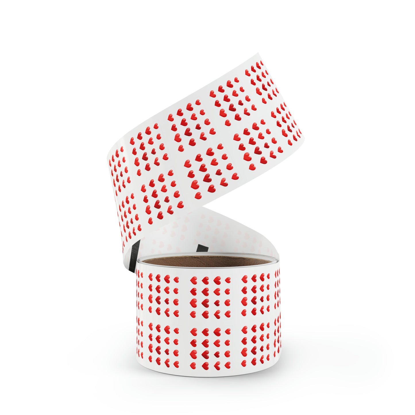 Valentine's day red hearts shape Square Sticker Label Rolls