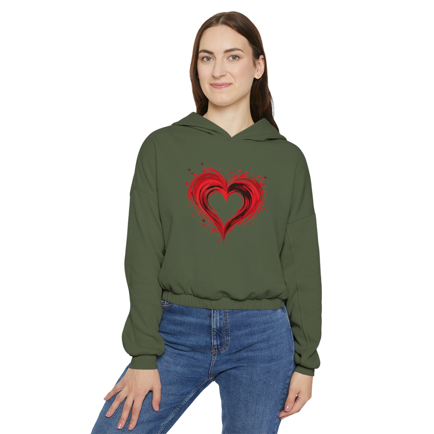 Valentine's best Gift, Women's Cinched Bottom Hoodie