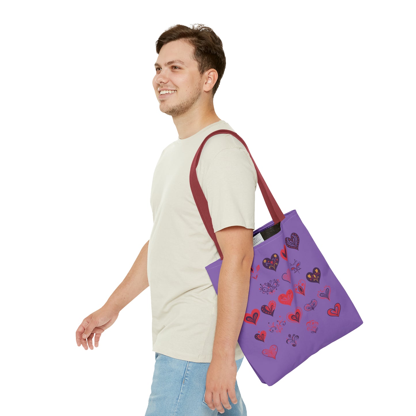 Valentine's light purple Tote Bag (AOP)