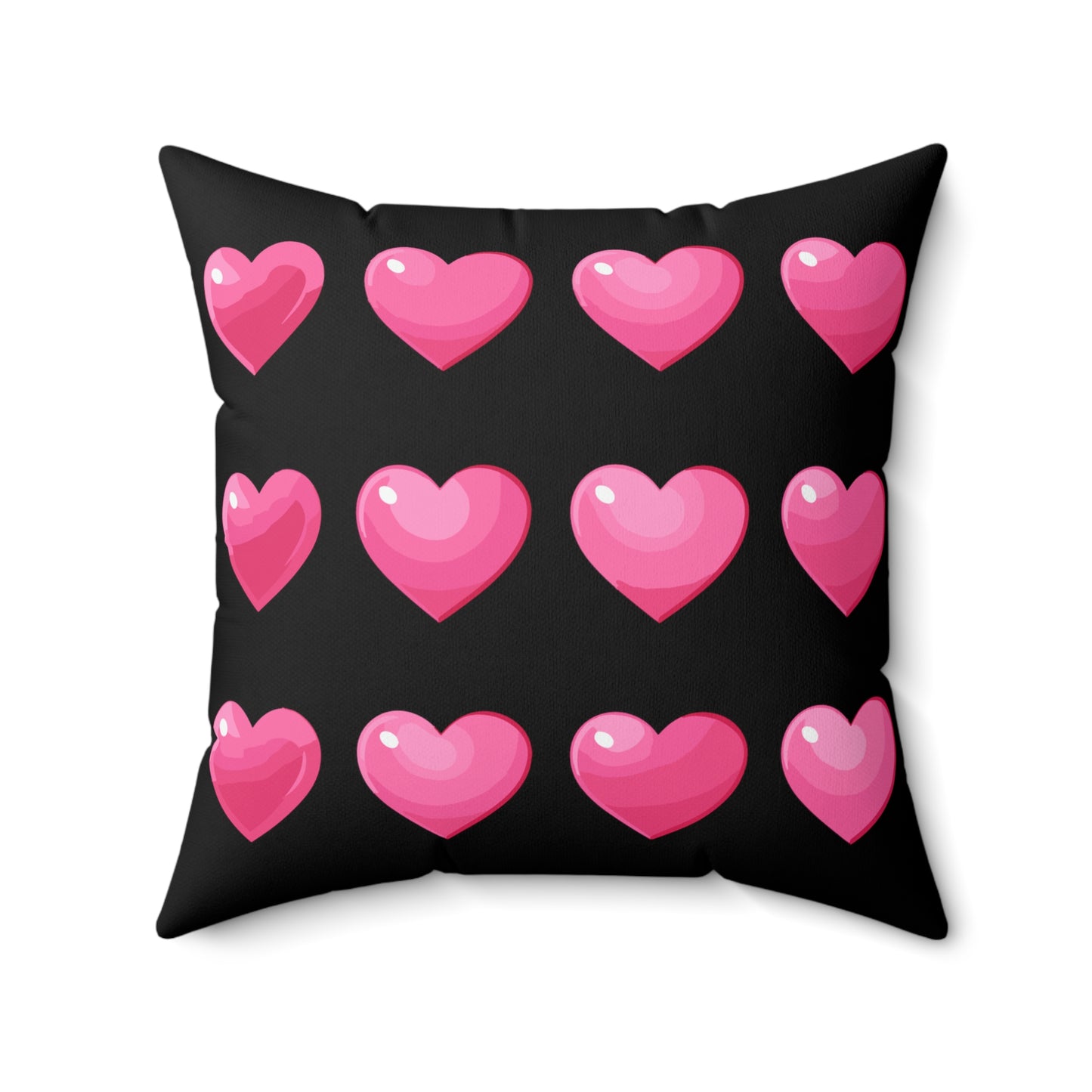 Valentine's day best home decor pink hearts design Spun Polyester Square Pillow