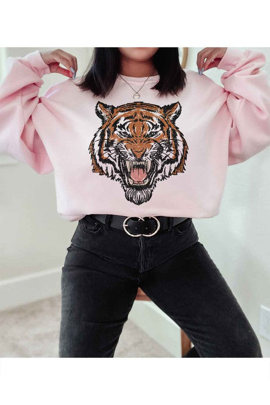 TIGER GRAPHIC SWEATSHIRT PLUS SIZE