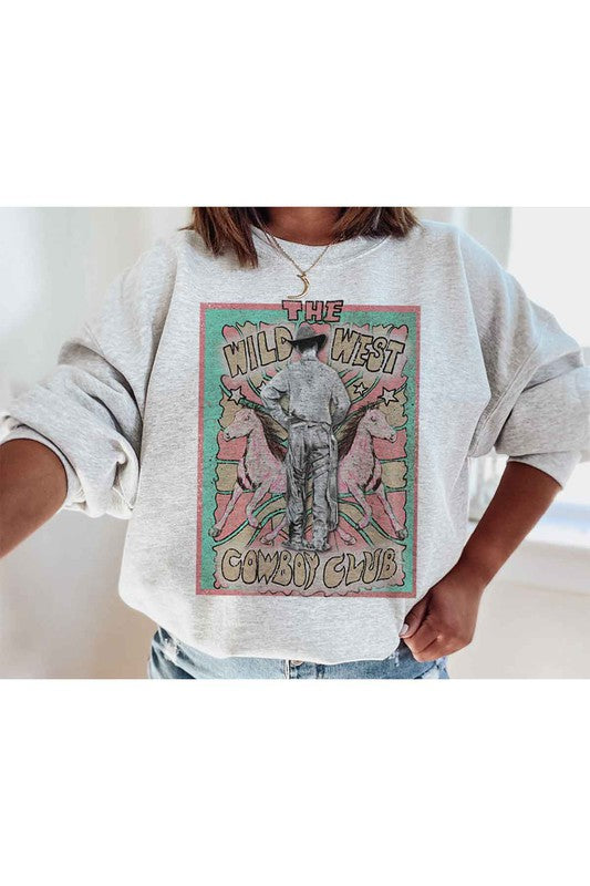 WILD WEST COWBOY GRAPHIC PLUS SIZE SWEATSHIRT