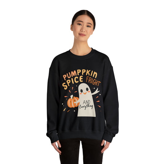 Pumppkin Spice Fright Sweatshirt, Spooky Season Halloween Sweatshirt, Winter Sweatshirt, Spooky Sweatshirt, Halloween Gifts