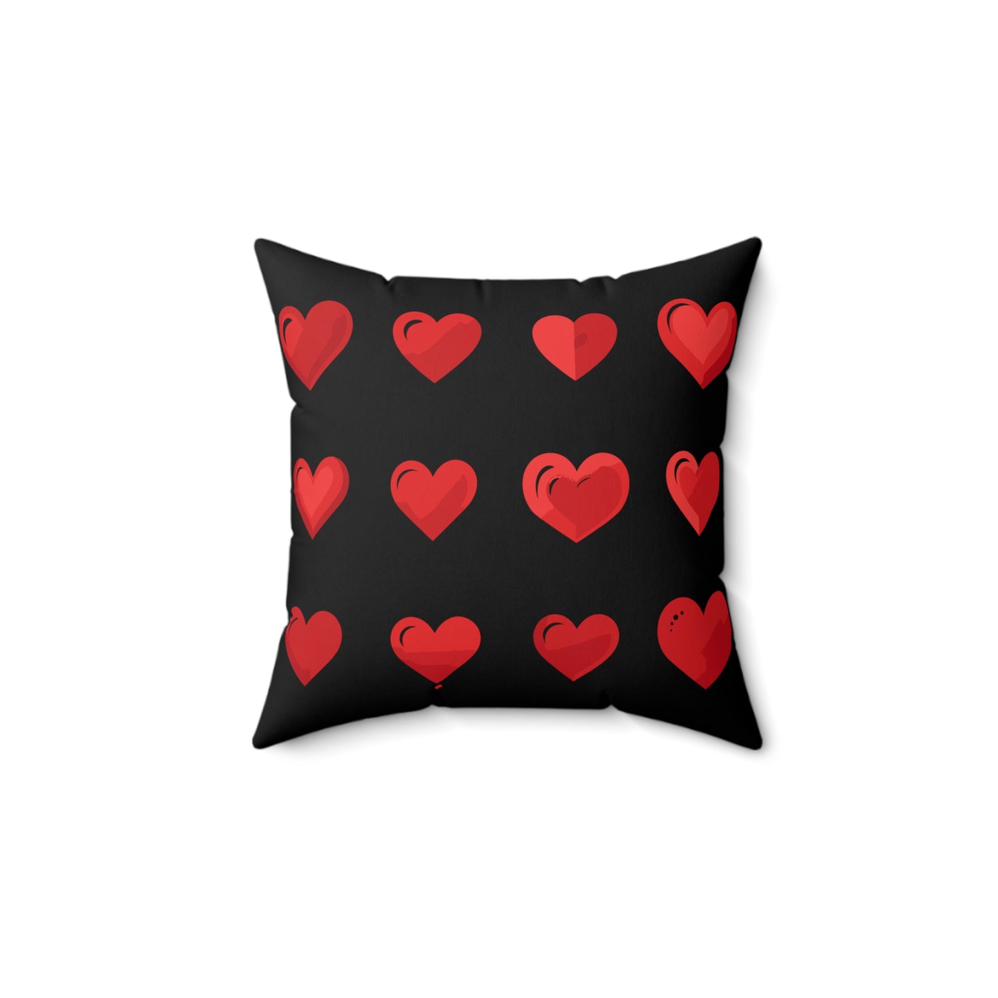 Valentine's day best home decor red hearts design Spun Polyester Square Pillow