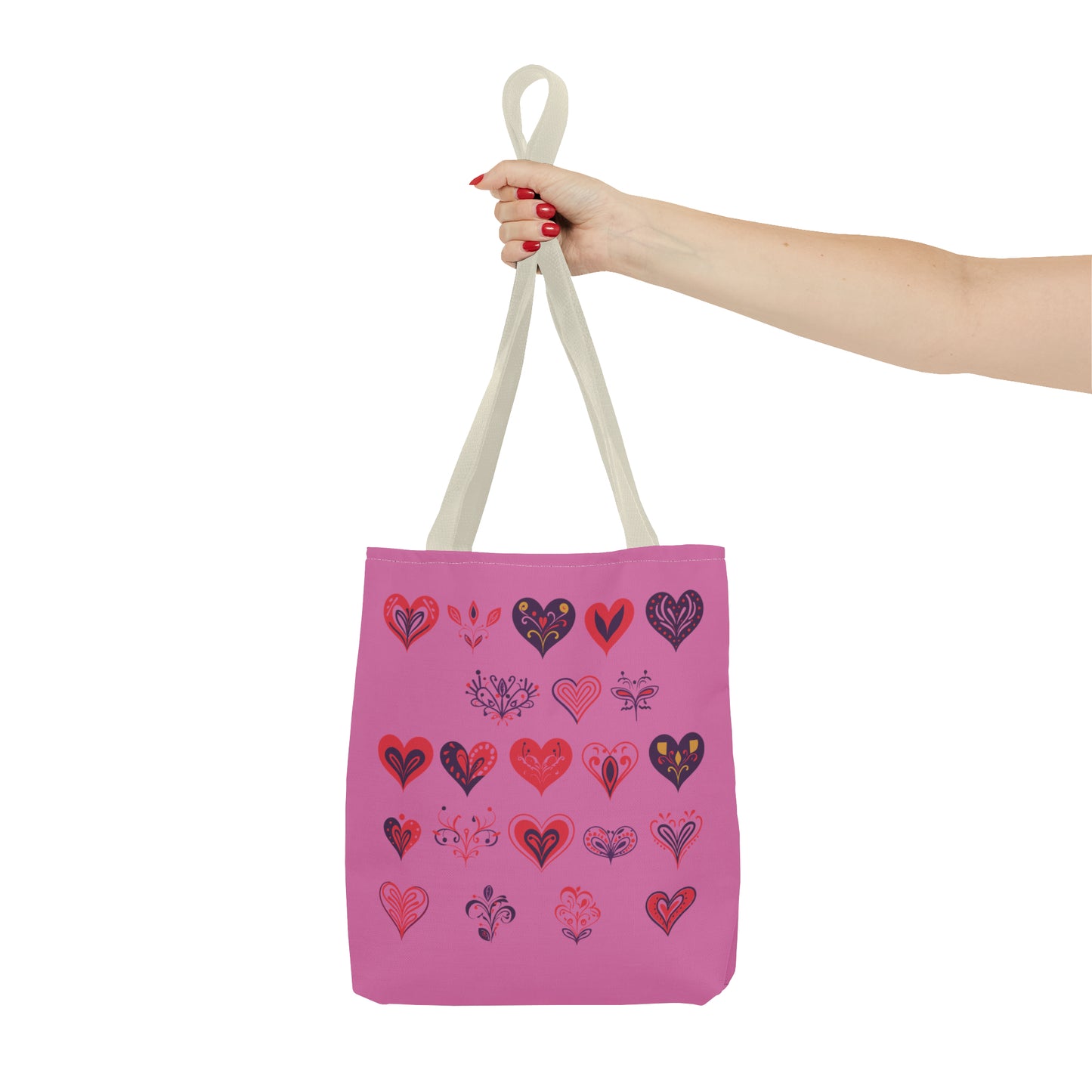 Valentine's light pink Tote Bag (AOP)