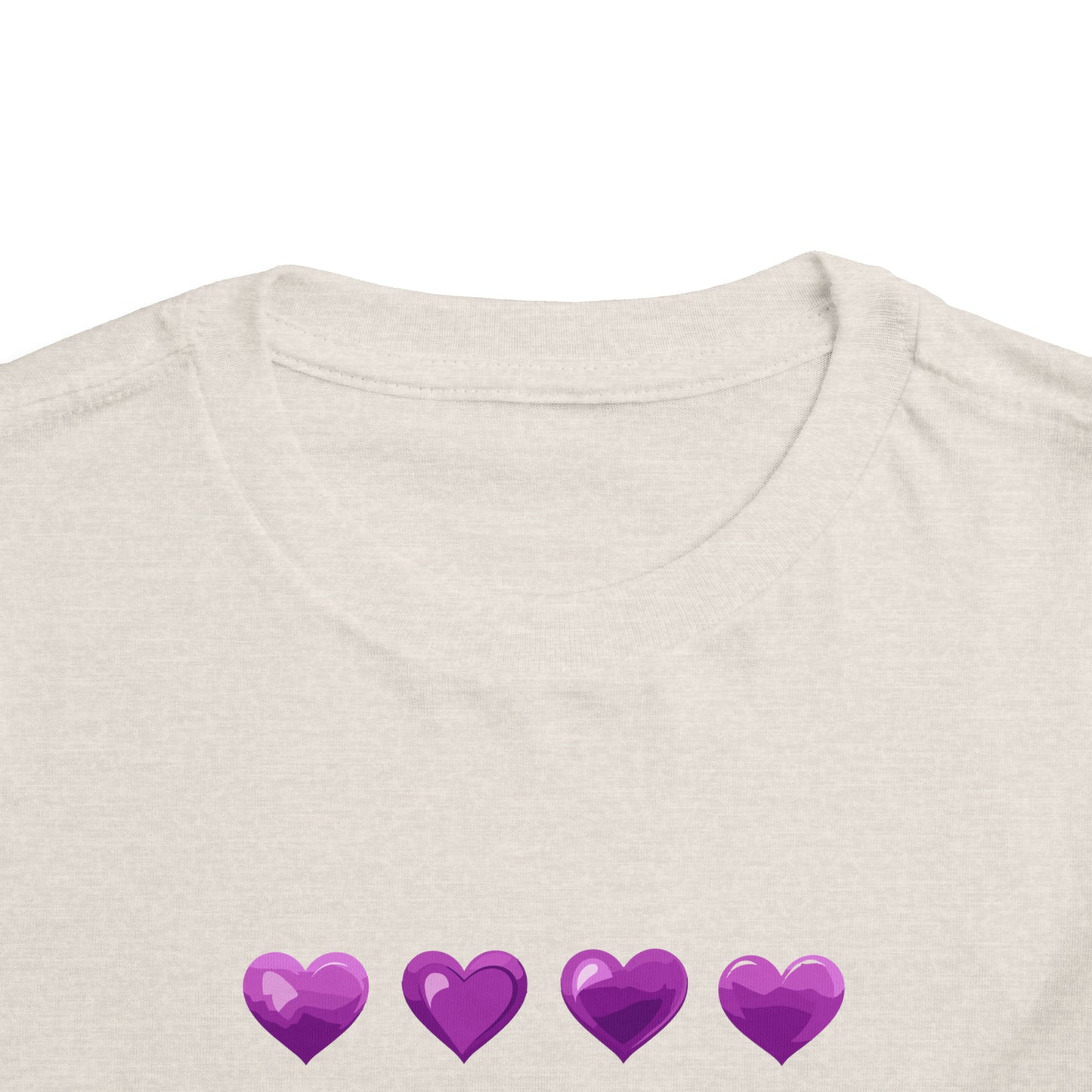 Valentine's purple hearts shape design Toddler Short Sleeve Tee