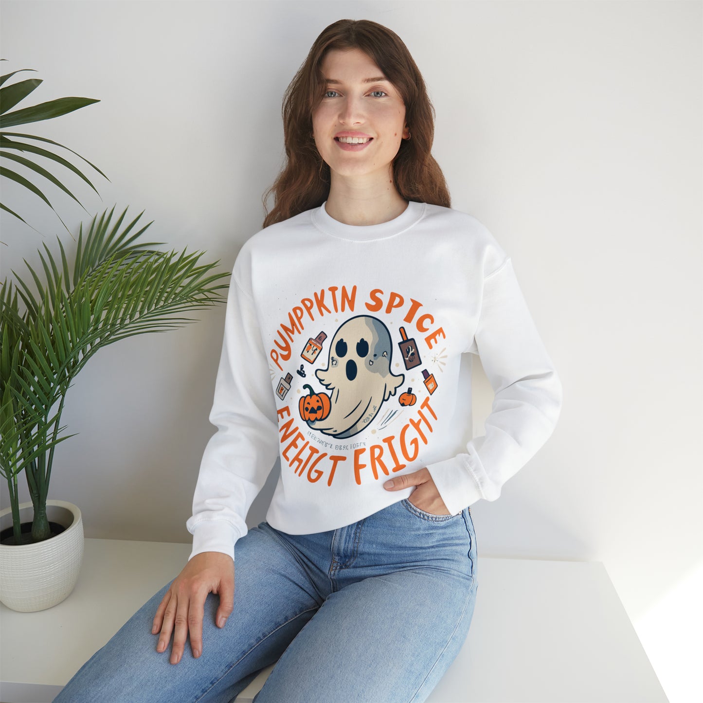 Pumpkin Spice Fright Sweatshirt, Spooky Season Halloween Sweatshirt, Halloween Costume, Spooky Sweatshirt, Halloween Gifts