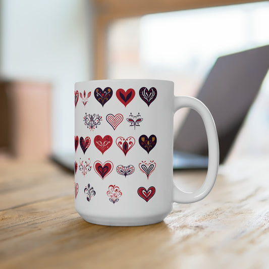 Valentine's day, white color Ceramic Mug15oz