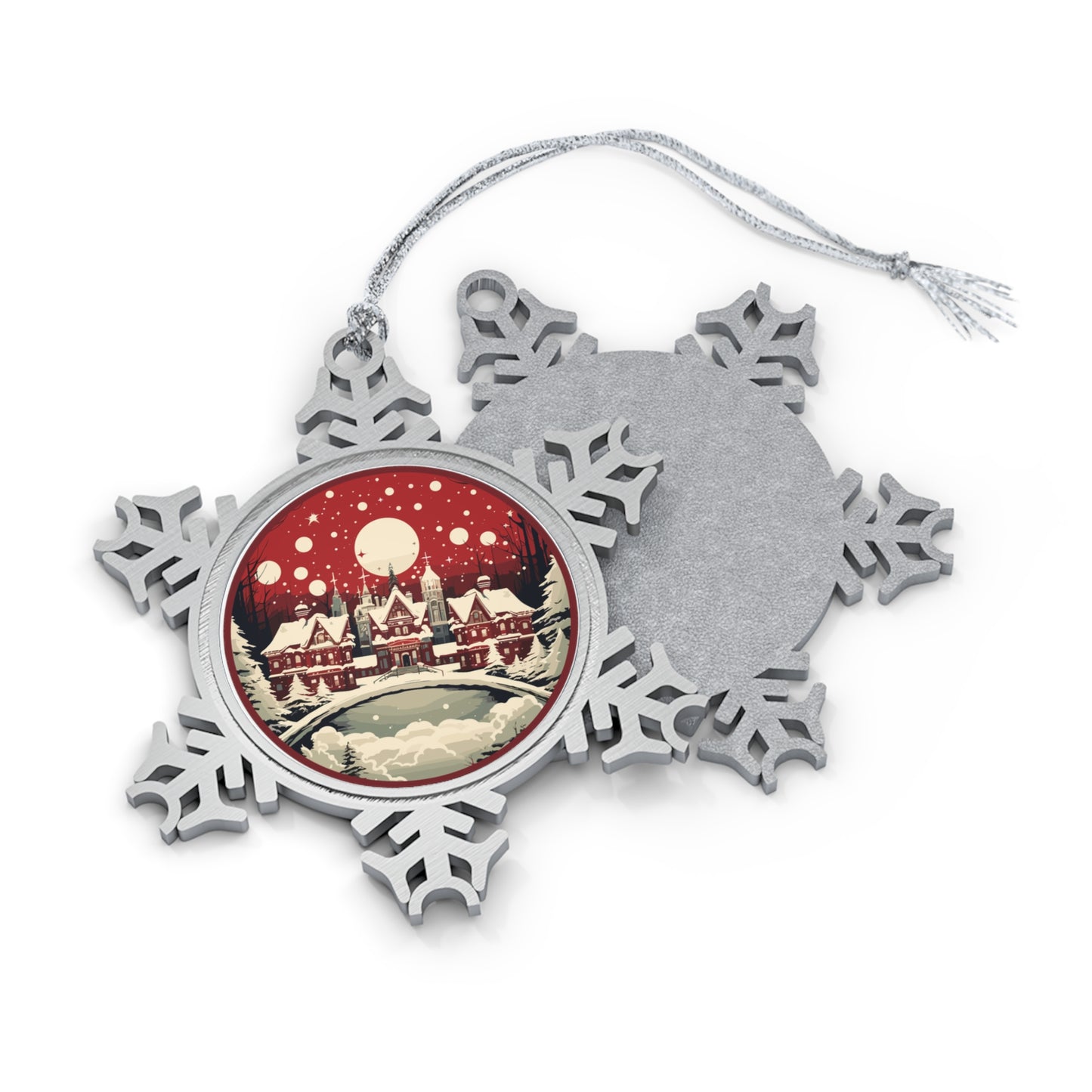 Christmas Pewter Snowflake Ornament