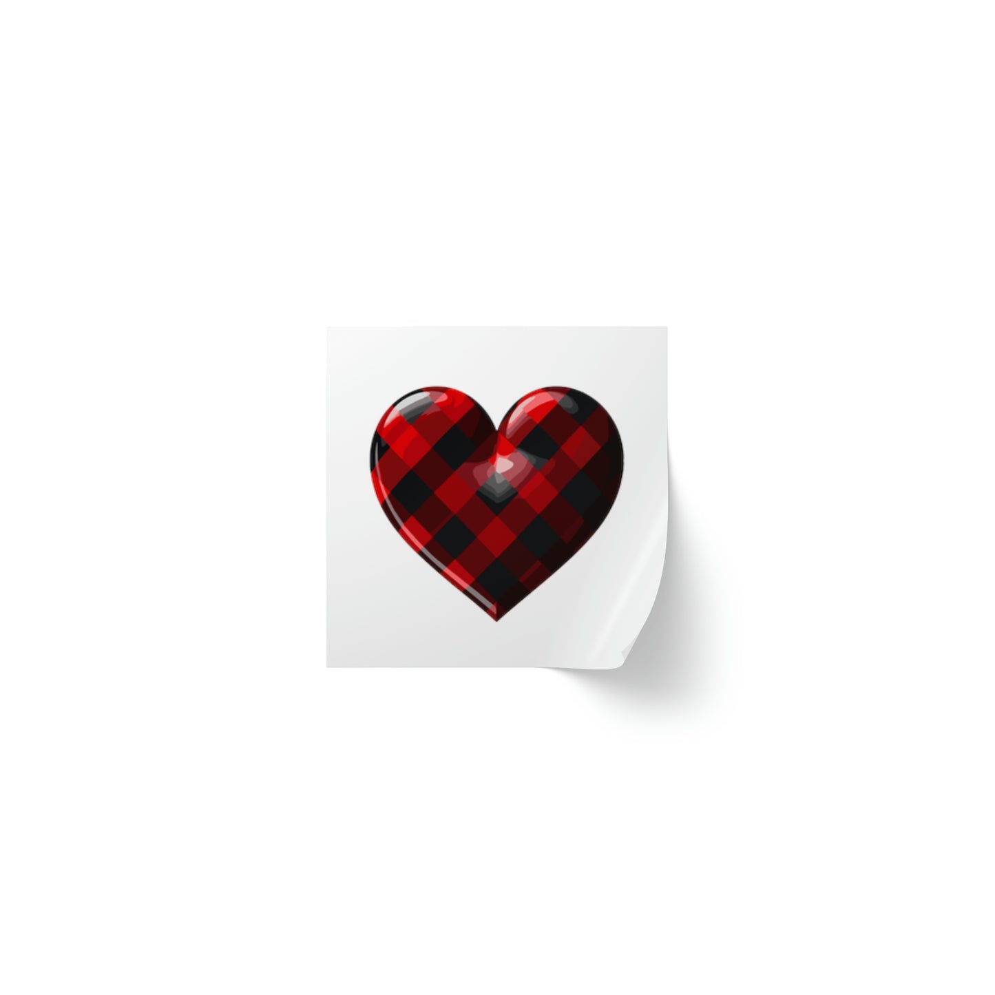 Valentine's day heart shape Square Sticker Label Rolls