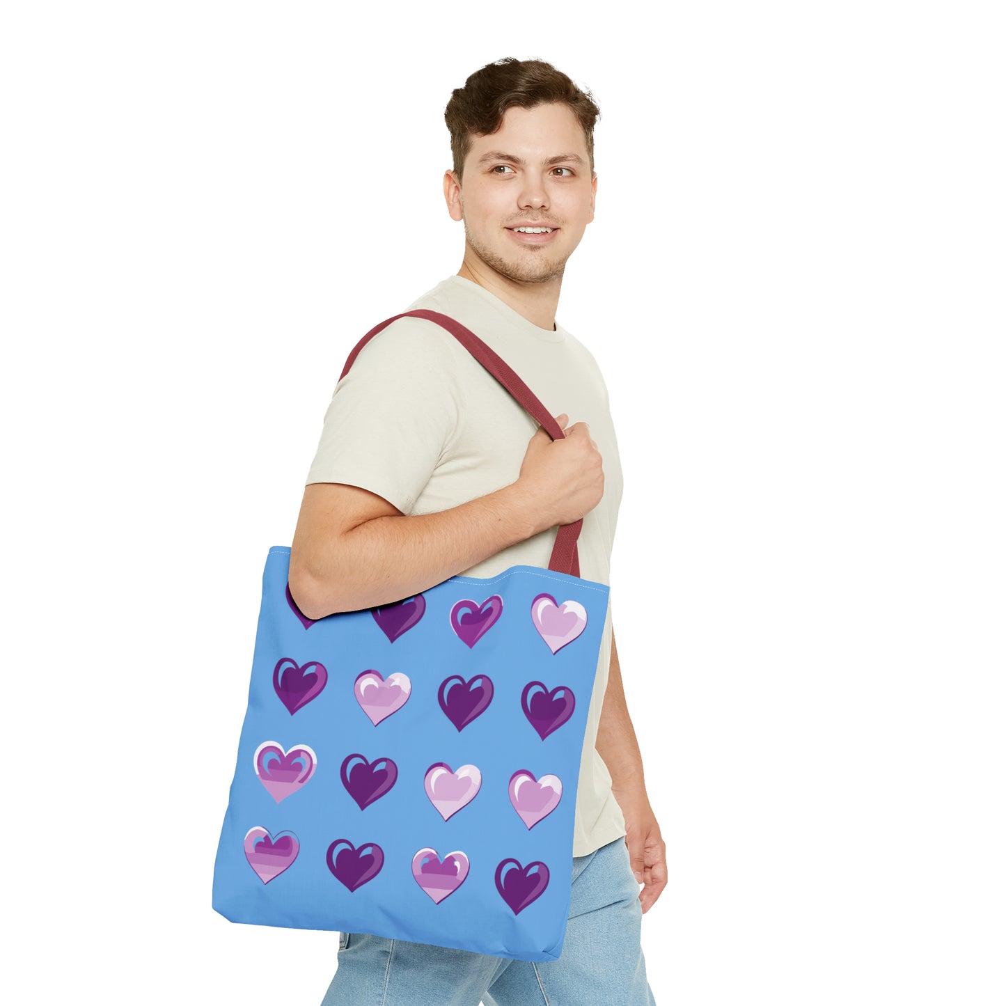 Valentine's Light blue Tote Bag (AOP)