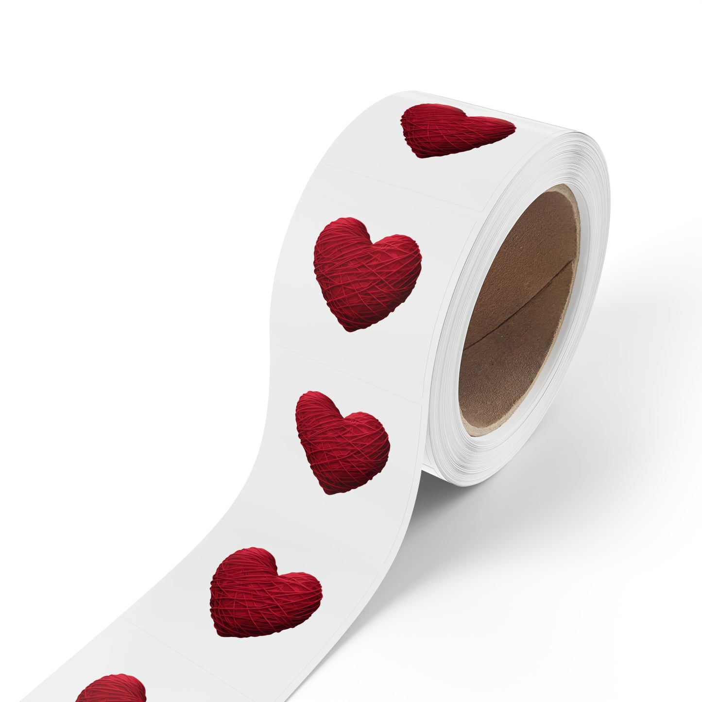 Valentine's day heart shape Square Sticker Label Rolls