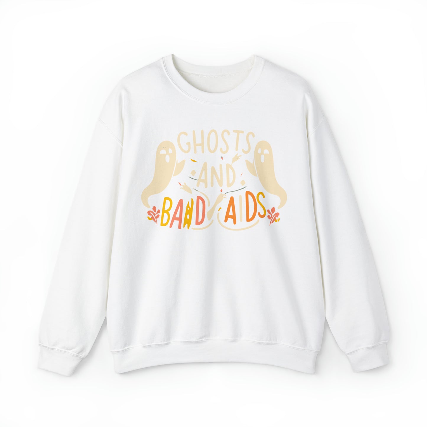 Ghosts and Band-aids Nurse Halloween Sweatshirt, Spooky Season Halloween Sweatshirt, Halloween Costume, Spooky Sweatshirt, Halloween Gifts