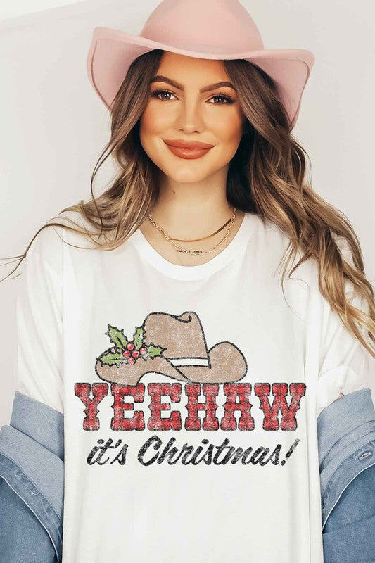 YEEHAW COUNTRY CHRISTMAS GRAPHIC TEE / T-SHIRT