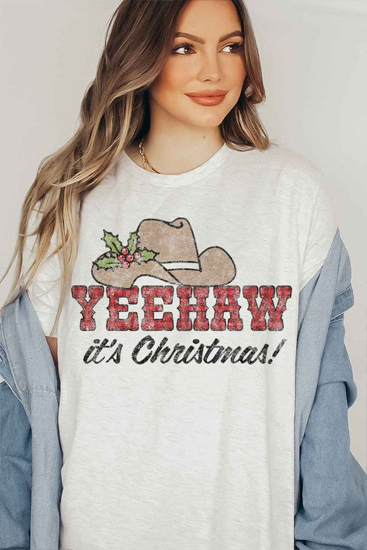 YEEHAW COUNTRY CHRISTMAS GRAPHIC TEE / T-SHIRT