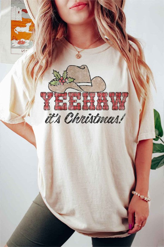 YEEHAW COUNTRY CHRISTMAS GRAPHIC TEE / T-SHIRT