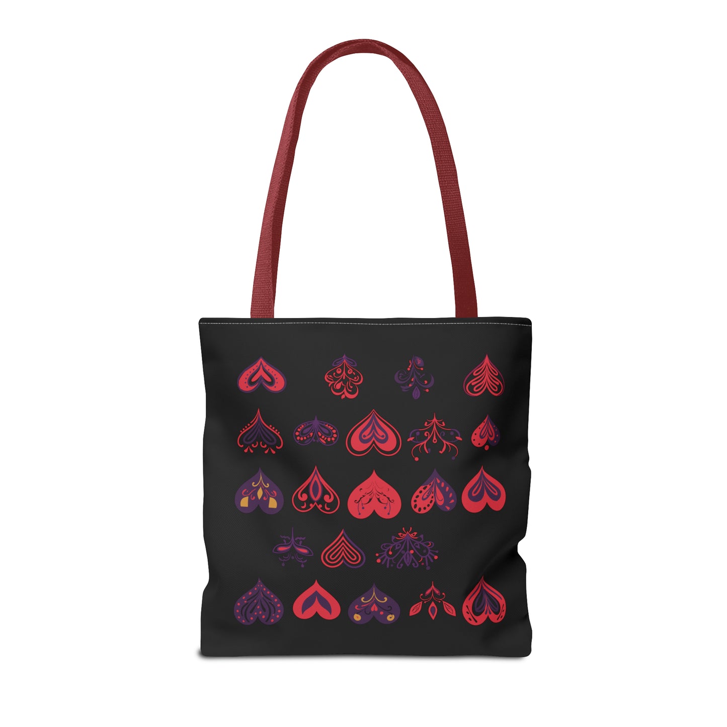 Valentine's black Tote Bag (AOP)