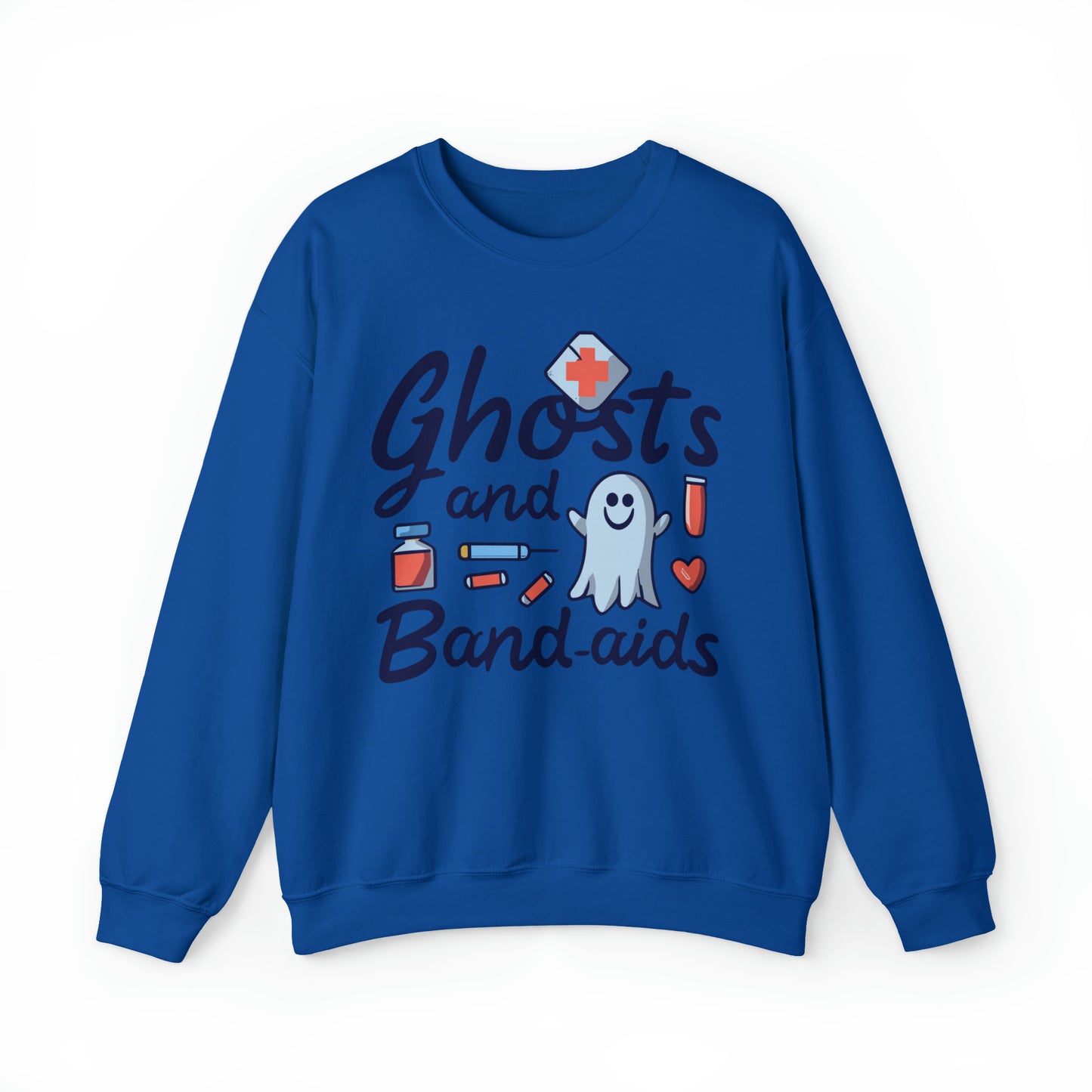 Ghost and Band-aids Nurse Sweatshirt, Spooky Season Halloween Sweatshirt, Winter Sweatshirt, Spooky Sweatshirt, Halloween Gifts