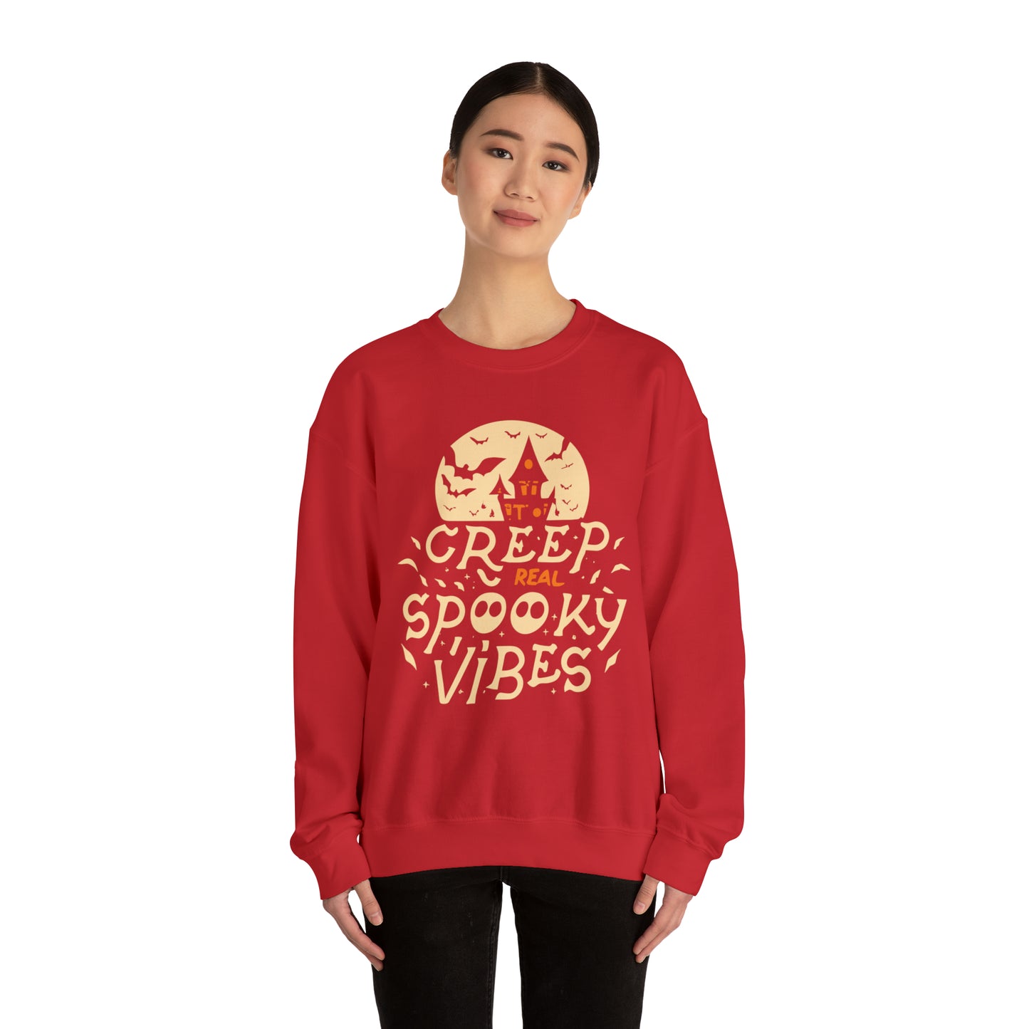 Creep It Real Spooky Vibes Sweatshirt, Spooky Season Halloween Sweatshirt, Halloween Costume, Spooky Sweatshirt, Halloween Gifts