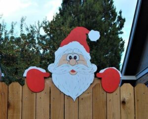 Christmas Themed Fence Garden Top Decoration