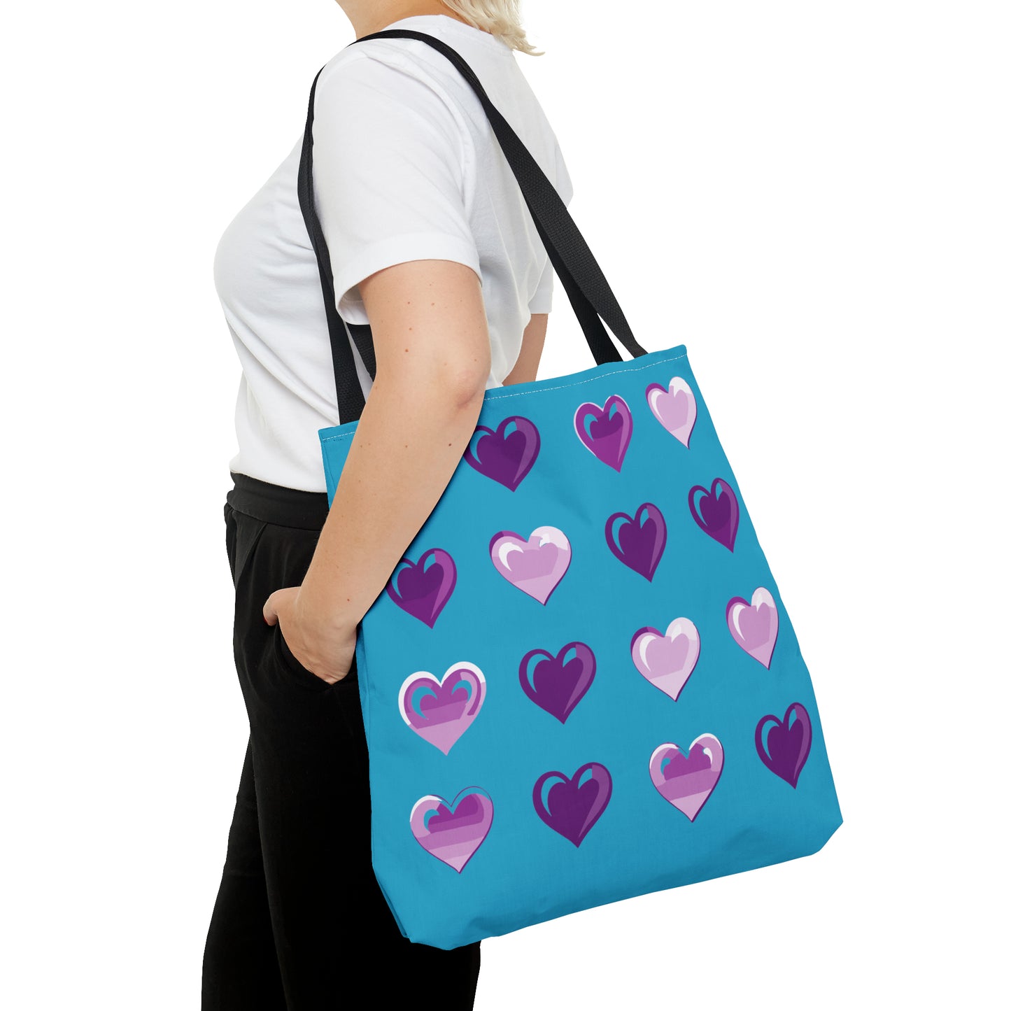 Valentine's Turquoise Tote Bag (AOP)