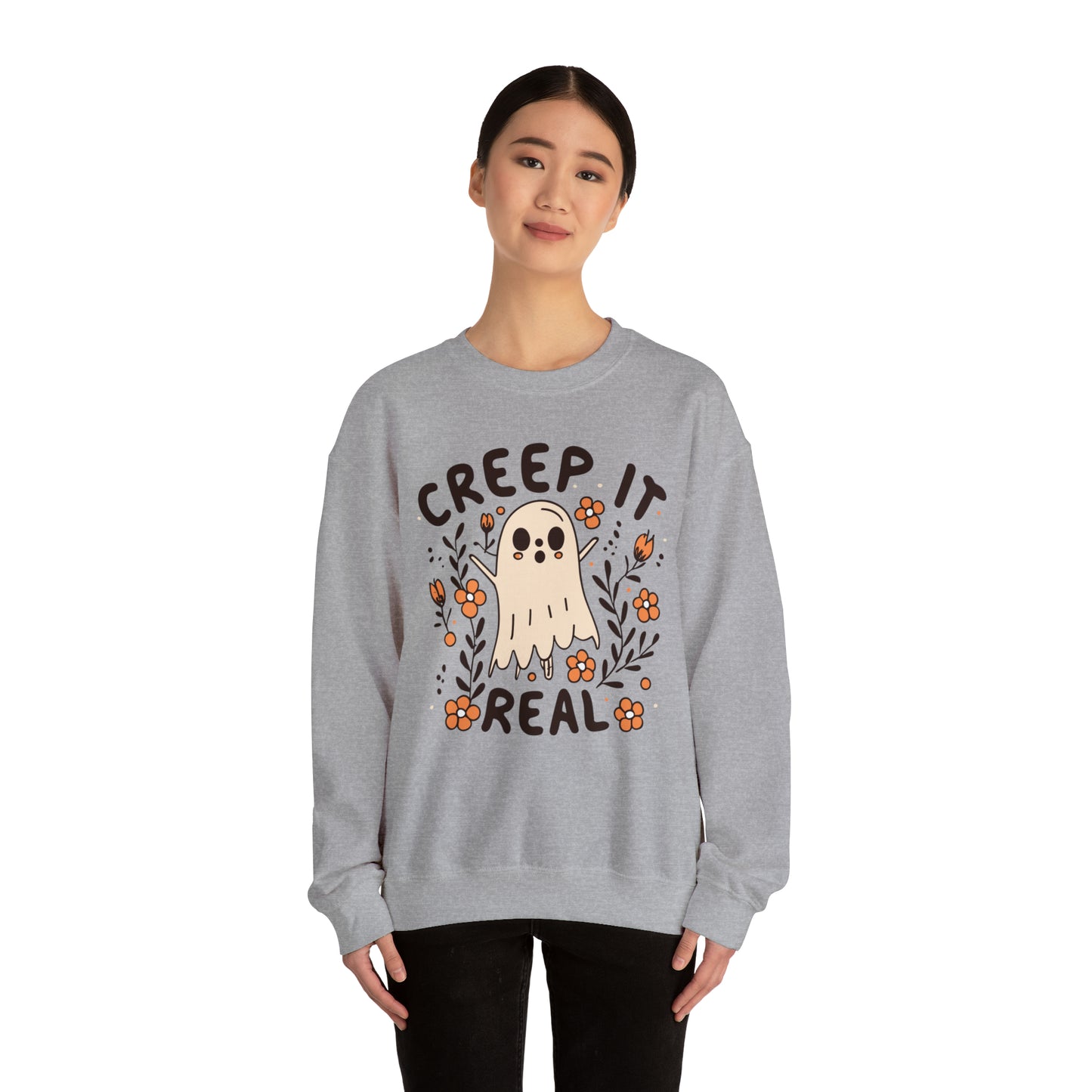 Creep It Real Sweatshirt, Spooky Season Halloween Sweatshirt, Winter Sweatshirt, Spooky Sweatshirt, Halloween Gifts