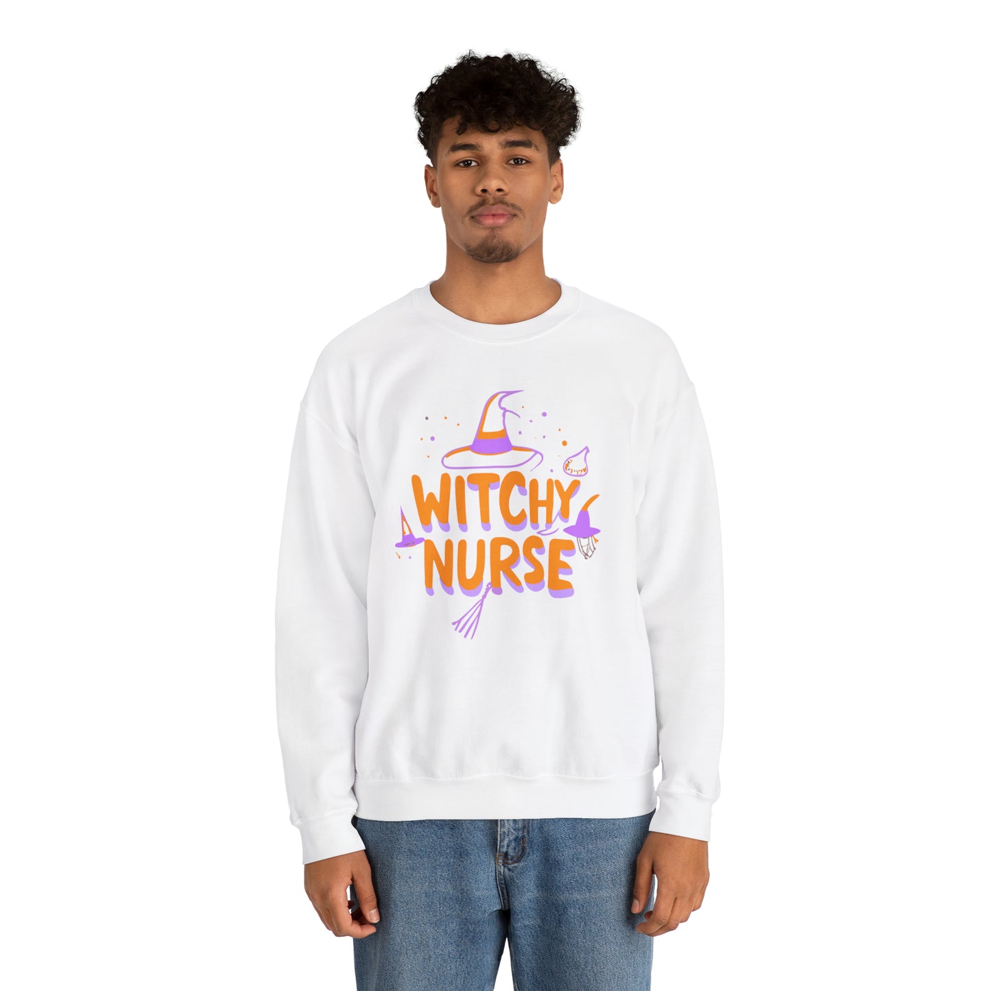 Witchy Nurse Halloween Sweatshirt, Spooky Season Halloween Sweatshirt, Winter Sweatshirt, Spooky Sweatshirt, Halloween Gifts