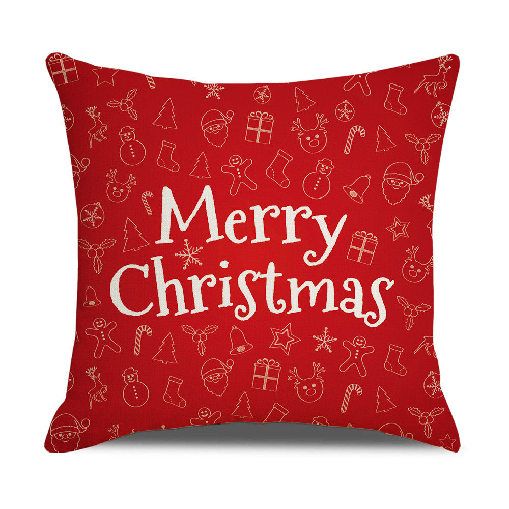 Santa Printed Cushion Sofa Cushion Home Furnishing