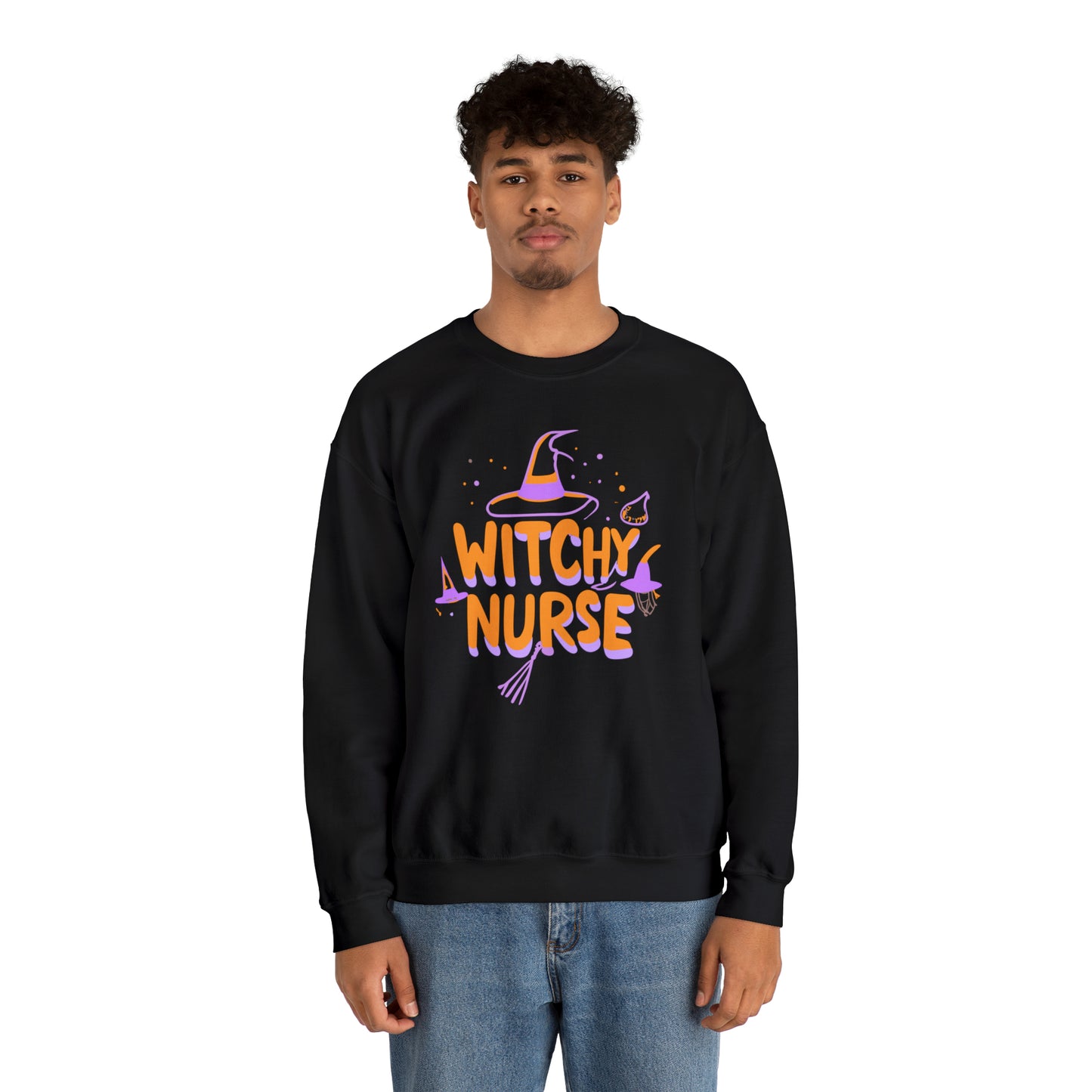 Witchy Nurse Halloween Sweatshirt, Spooky Season Halloween Sweatshirt, Winter Sweatshirt, Spooky Sweatshirt, Halloween Gifts