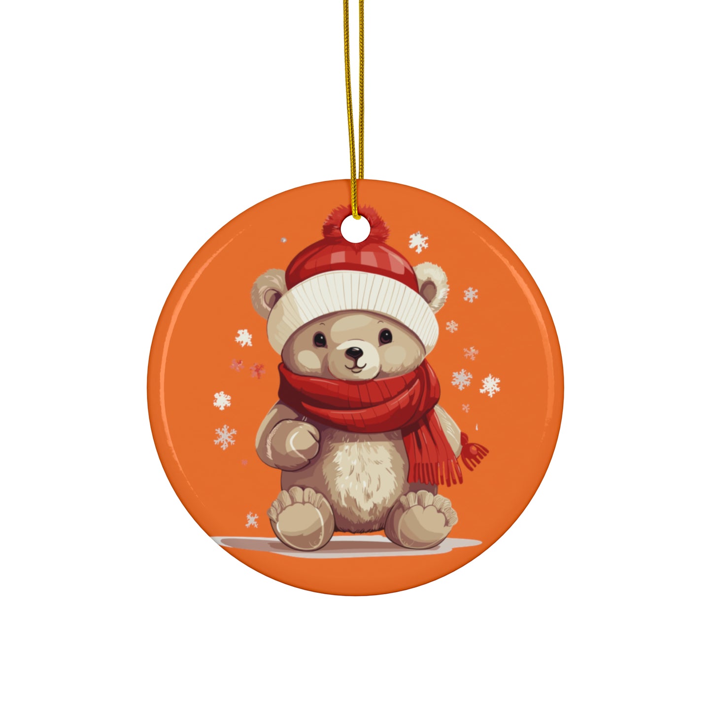 Little bear Christmas Ceramic Ornaments (1pc, 3pcs, 5pcs, 10pcs)