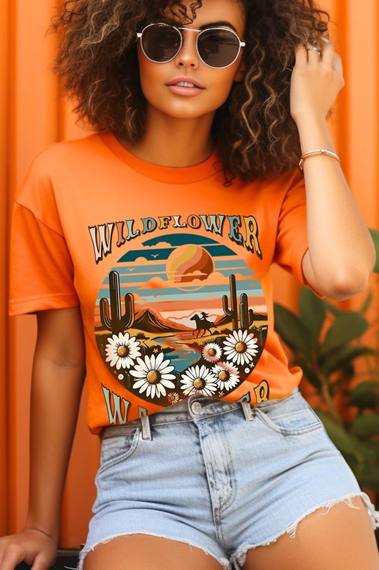 Wildflower Wanderer Desert Graphic T Shirts