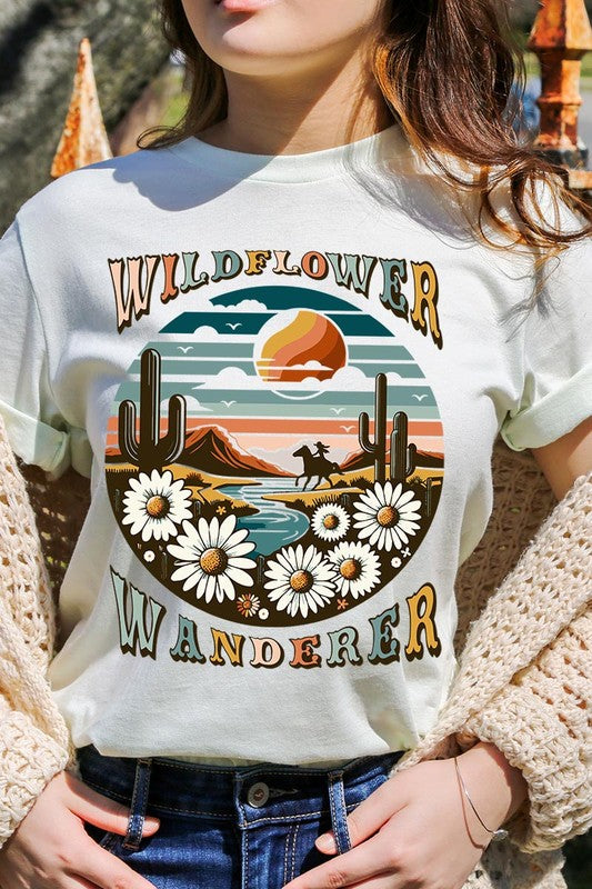 Wildflower Wanderer Desert Graphic T Shirts