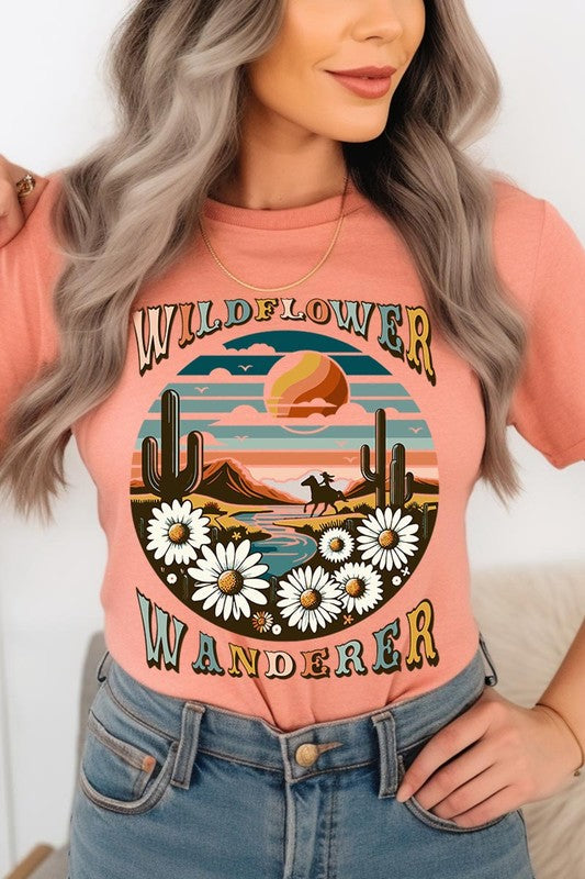 Wildflower Wanderer Desert Graphic T Shirts