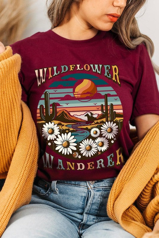 Wildflower Wanderer Desert Graphic T Shirts