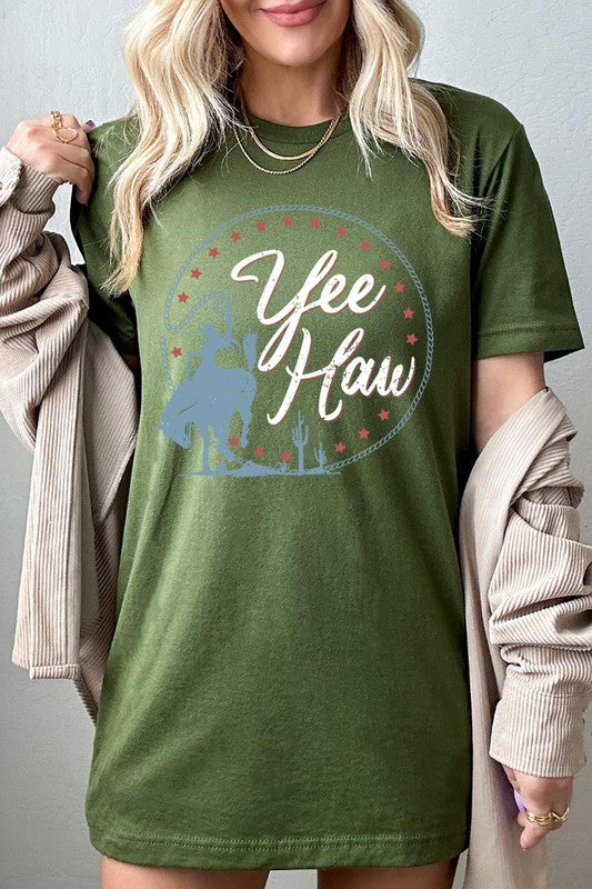 Yee Haw Cowgirl Graphic T Shirts