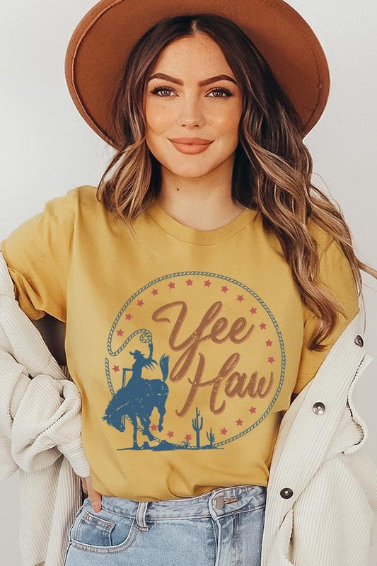 Yee Haw Cowgirl Graphic T Shirts