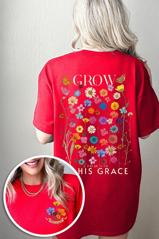 Wild Flowers Grow In Grace Graphic Heavyweight Tee