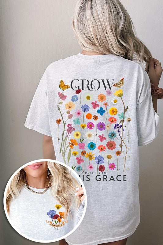 Wild Flowers Grow In Grace Graphic Heavyweight Tee