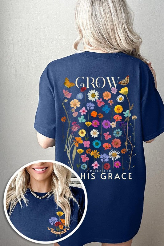 Wild Flowers Grow In Grace Graphic Heavyweight Tee