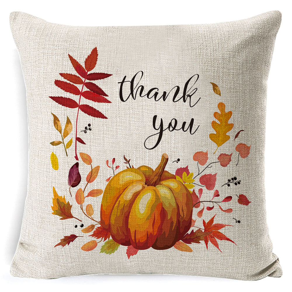 Thanksgiving pumpkin car sofa pillow