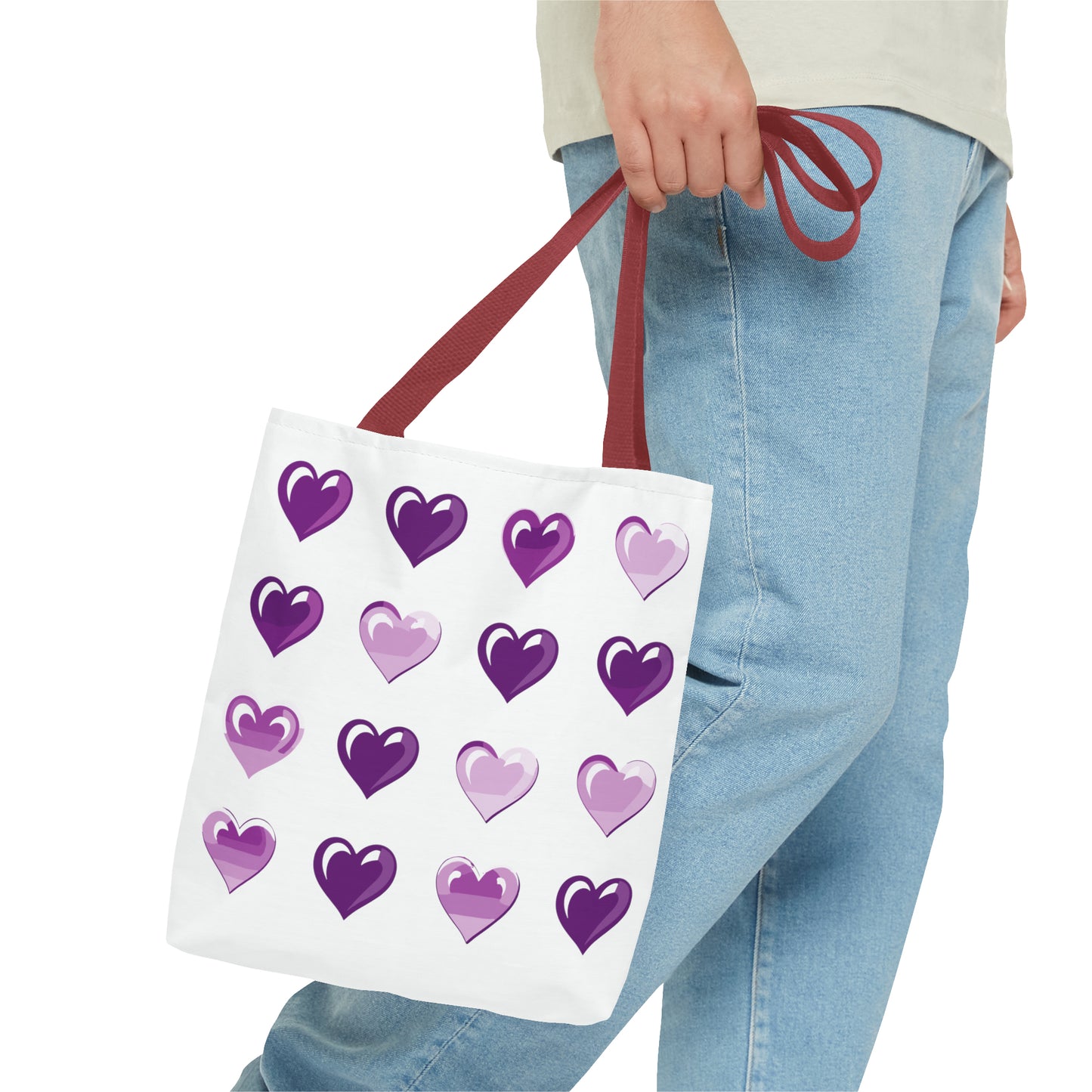 Valentine's white Tote Bag (AOP)