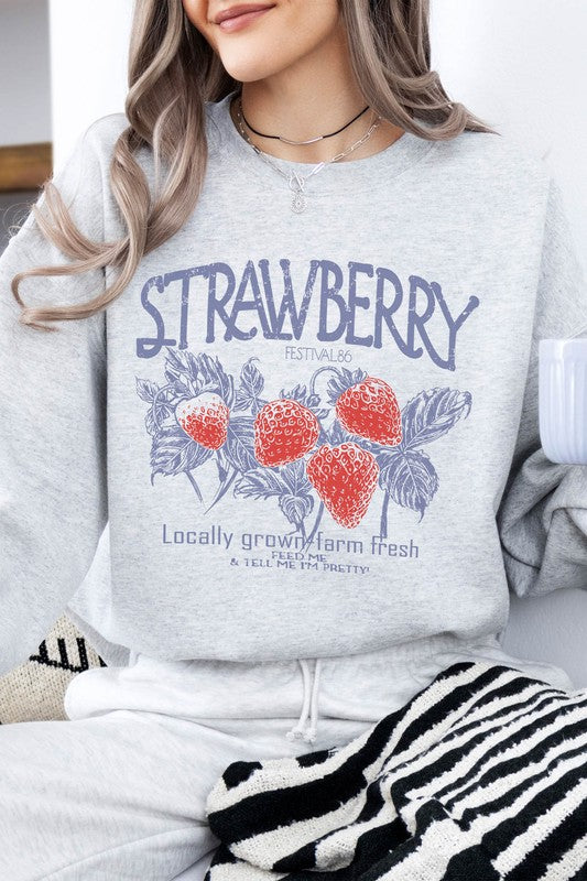 Strawberry Fleece Sweatshirt