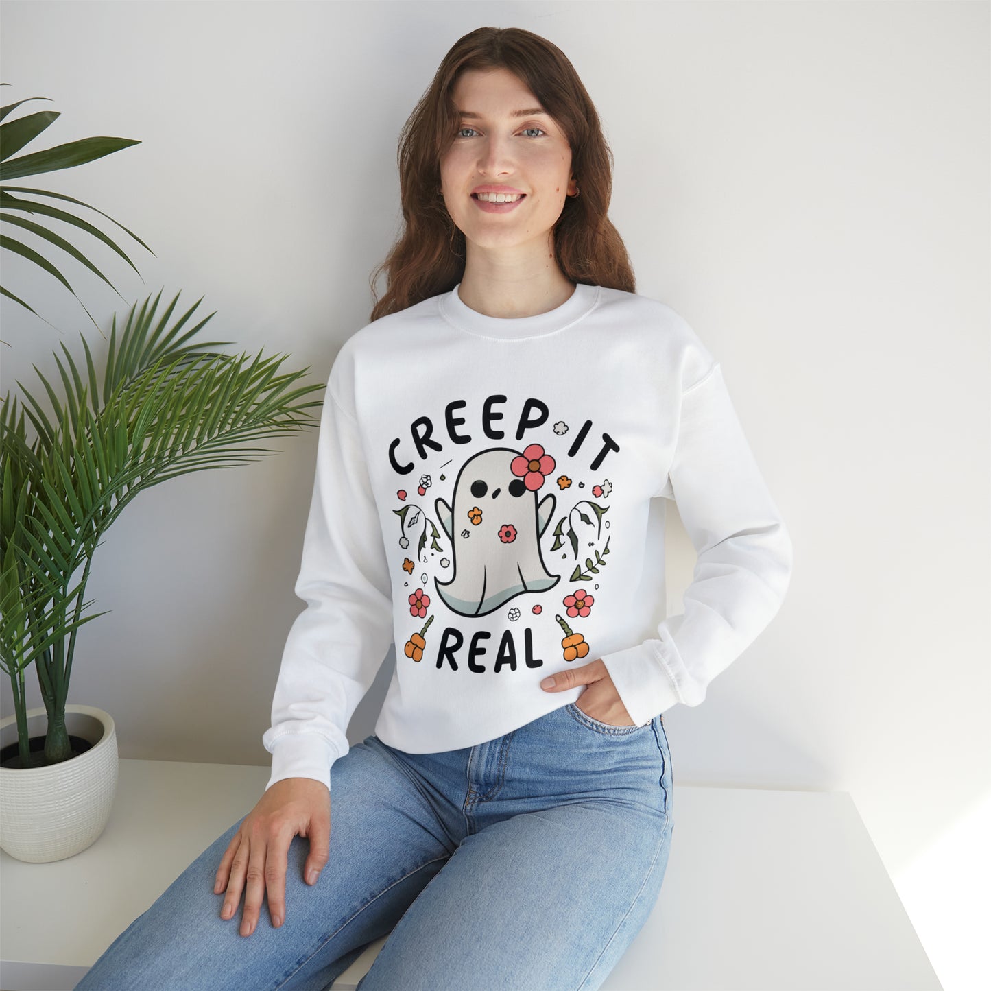 Creep It Real Sweatshirt, Spooky Season Halloween Sweatshirt, Halloween Costume, Spooky Sweatshirt, Halloween Gifts