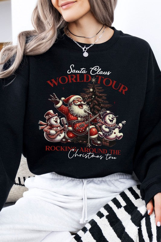 Vintage Christmas Santa Fleece Sweatshirt