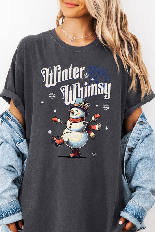 Winter Whimsy Christmas Garment Dye Graphic Tee